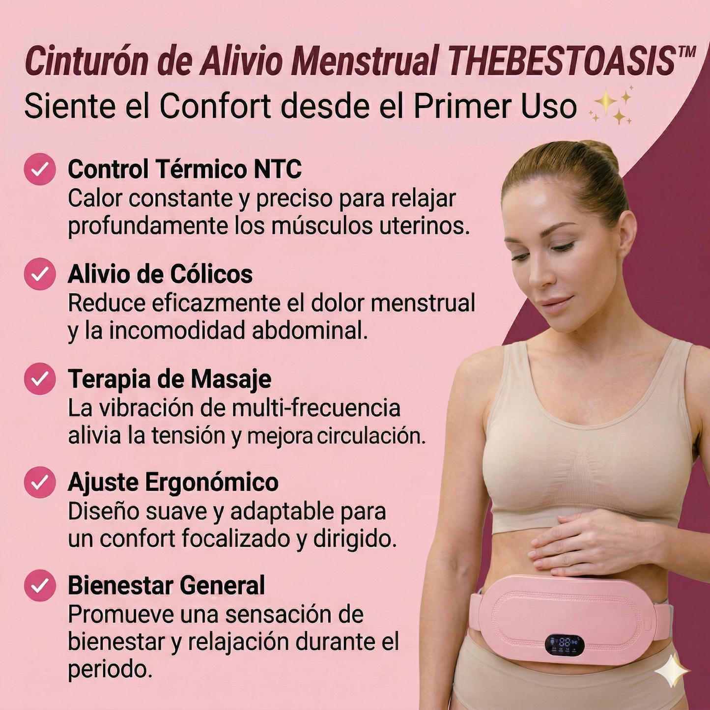Cinturón térmico menstrual Thebestoasis™- Alivio del Dolor en Minutos